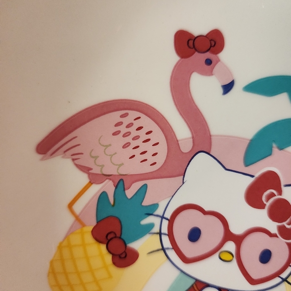 Hello Kitty Ceramic Salad Bowl with Flamingo and Palm Tree Set of 4 - Picture 5 of 8